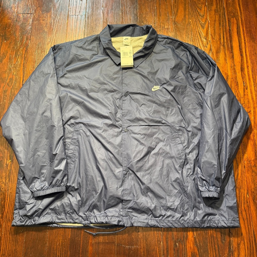 Nike Club Coaches Jacket Mens 4XL Blue Track Street Dad NWT ($90 MSRP)